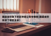 国盛金控旗下的区块链公司有哪些[国盛金控投资了哪些企业]